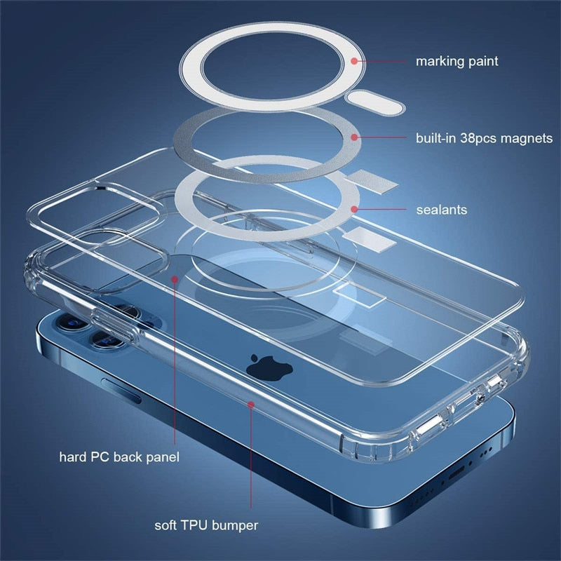 MagSafe iPhone case with magnetic charging capabilities