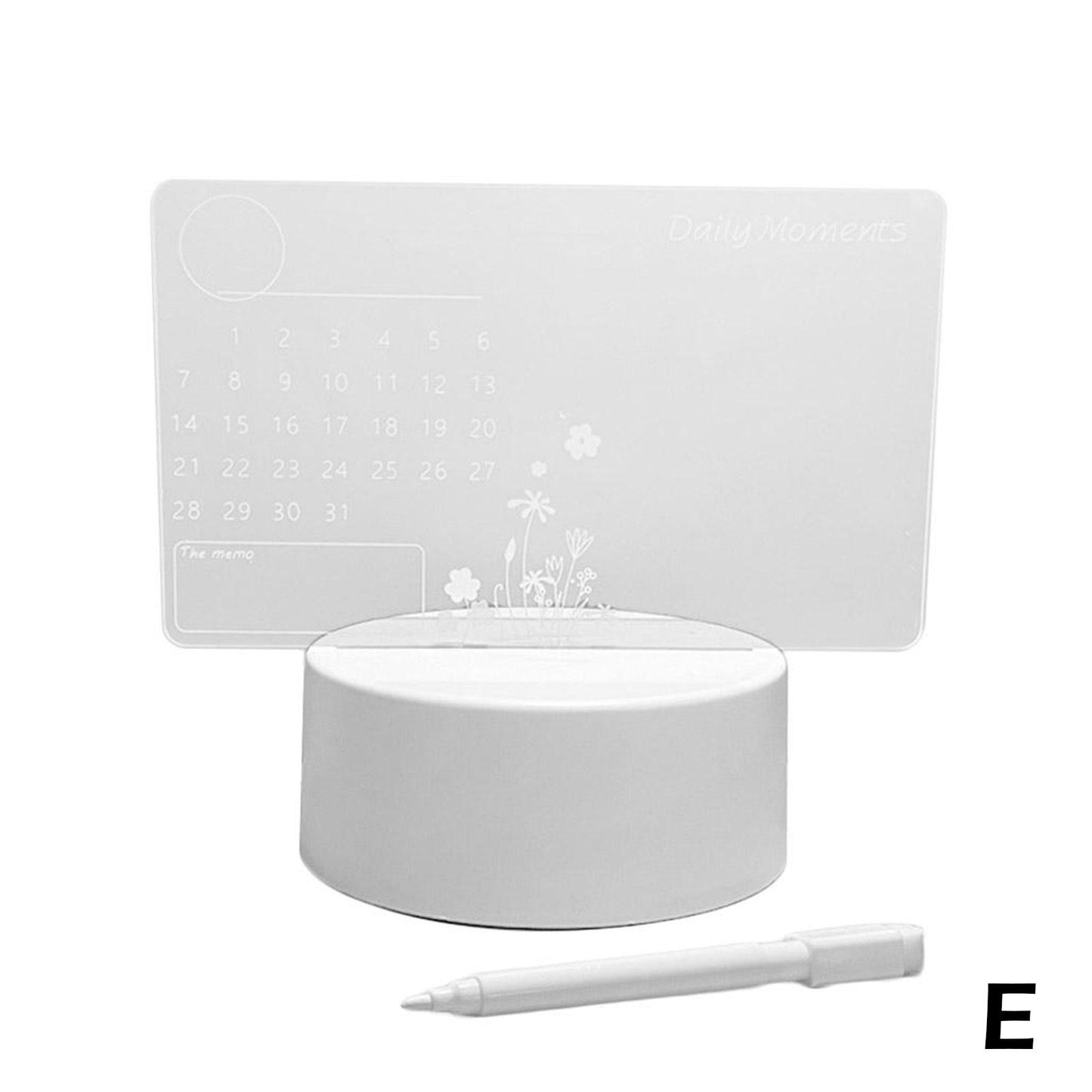 LED NIGHTLIGHT, REWRITABLE MESSAGE BOARD WITH ERASABLE PEN