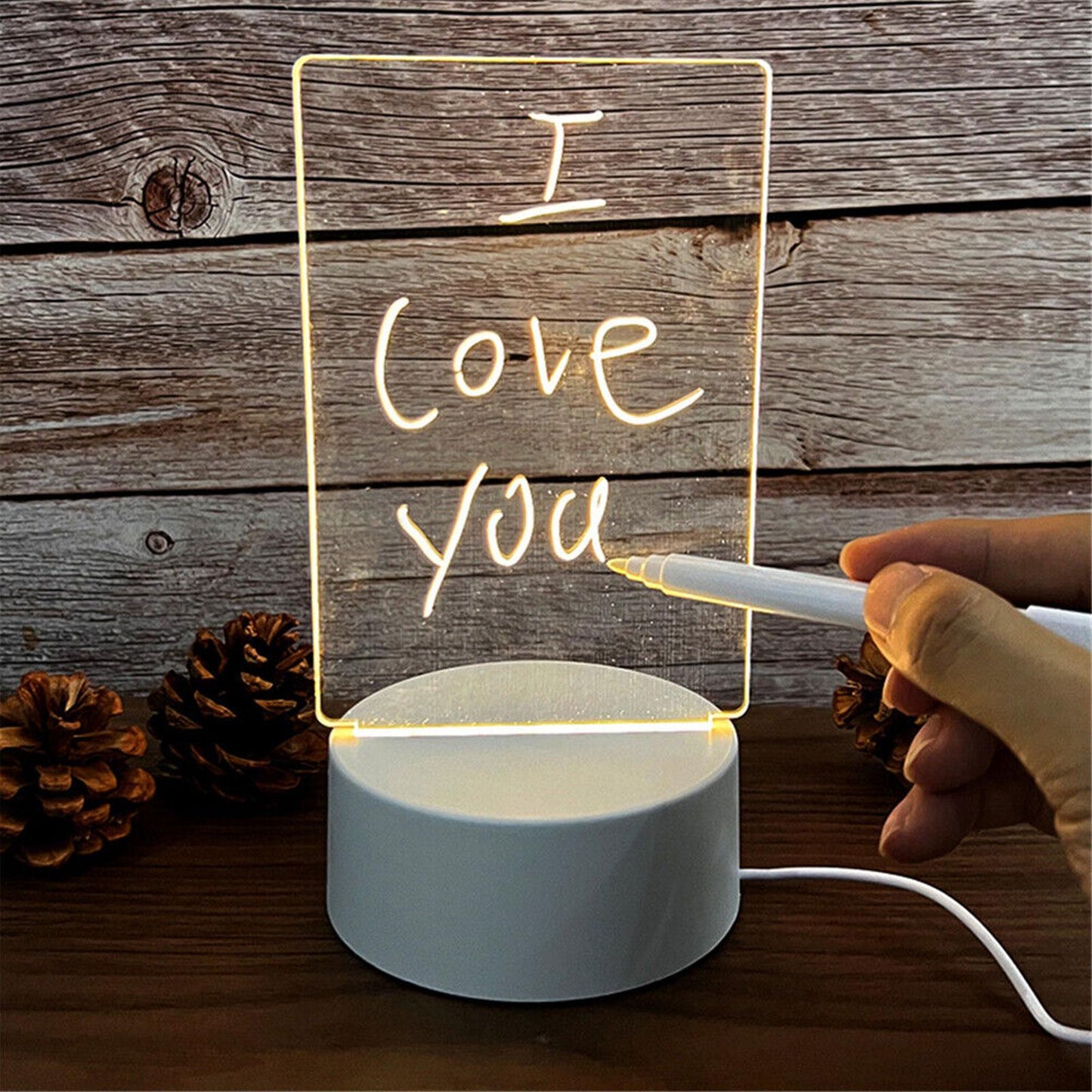 LED NIGHTLIGHT, REWRITABLE MESSAGE BOARD WITH ERASABLE PEN